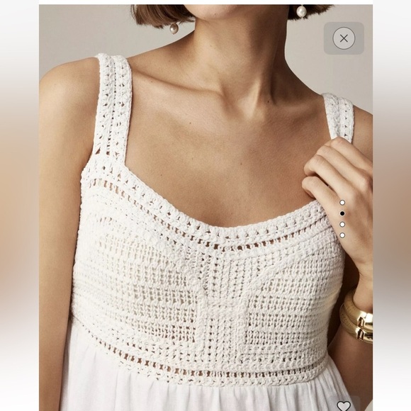 NWT JCrew crochet- top midi Dress sz L - Picture 2 of 10